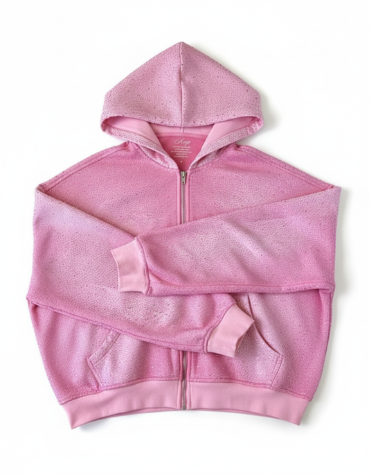 Sparkling Pink Zip Hoodie