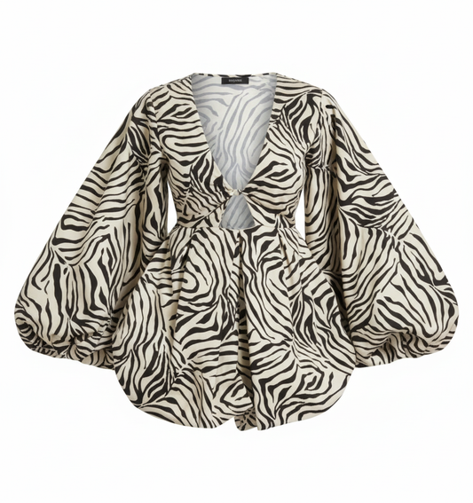 Zebra-print blouse