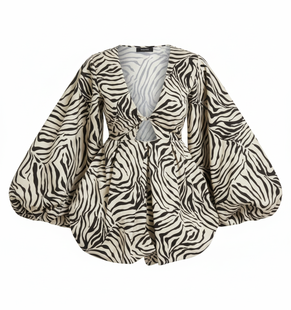 Zebra-print blouse
